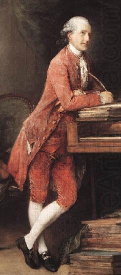 Thomas Gainsborough Portrait of Johann Christian Fischer German composer oil painting picture